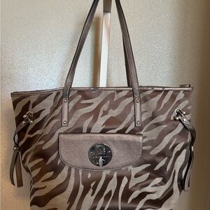 AK Anne Klein Zebra Print Tote Bag